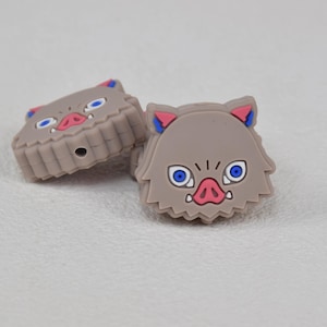 Cuentas de silicona con forma de cerdo de dibujos animados, cuentas sueltas para bolígrafos, abalorios para regalos, accesorios de joyería, suministros para manualidades, cordón, cuentas para bolsos