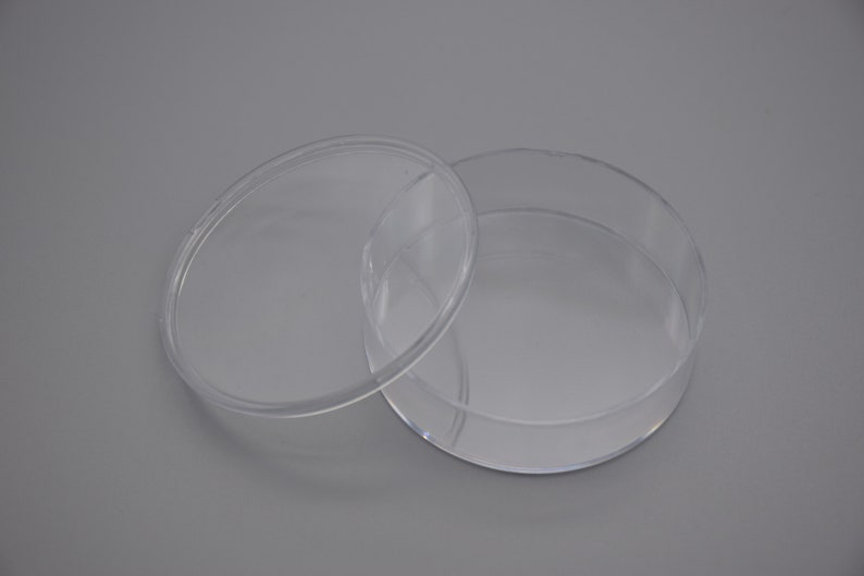10PCS 54mmx16mm(height) Round Clear Plastic Boxes,Box With Lid,O