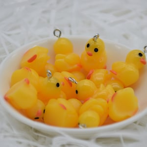 10 Resin/Plastic Yellow Chicken Chick Cabochons,Christmas Tree Ornament,Party Decoration,Kawaii Decoden Cute Animal Charms,21mmx15mmx12mm
