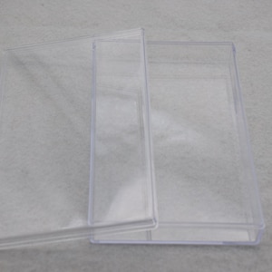 1 Uds. Caja de plástico transparente rectangular de 160mm x 100mm x 25mm (altura), caja con tapa, vitrinas transparentes de almacenamiento organizador, caja contenedor transparente AB125