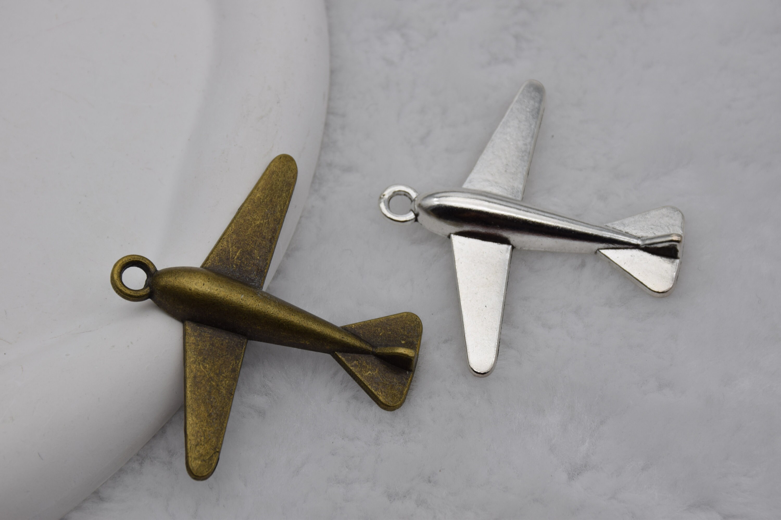 Collana Aereo Caccia O Jet Fighter – Ciondolo Con Cristalli Strass – Gioiello Uomo/Donna In Rodio Lucido – Confezione Regalo - 5