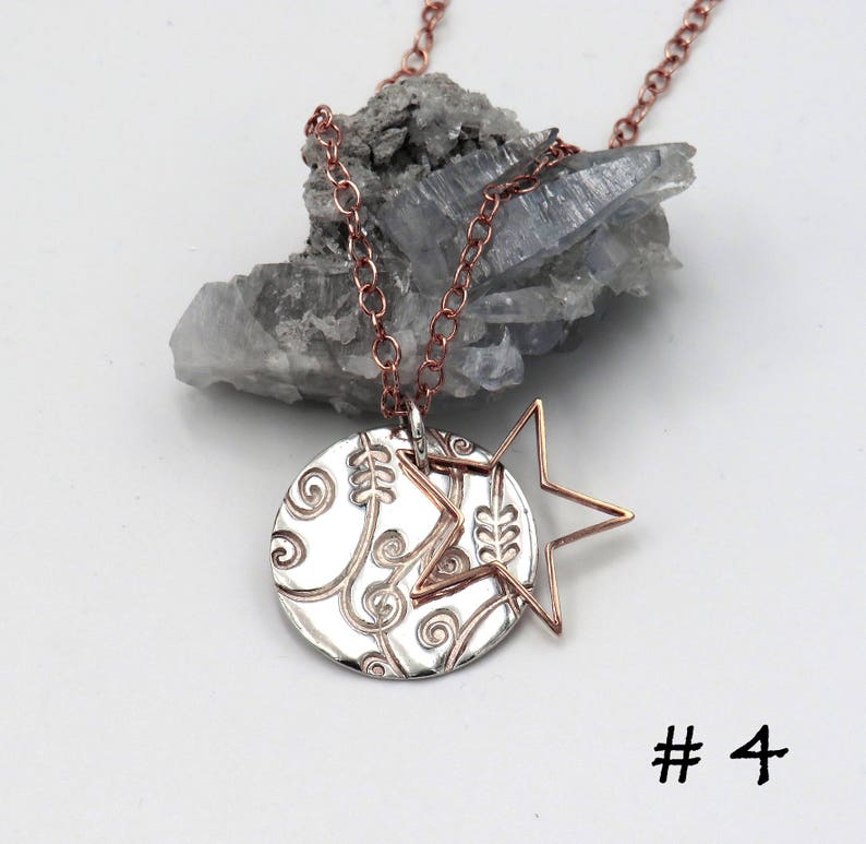Double-layered silver pendant Star Talers choose from four designs! gold-plated sterling silver fine silver 999