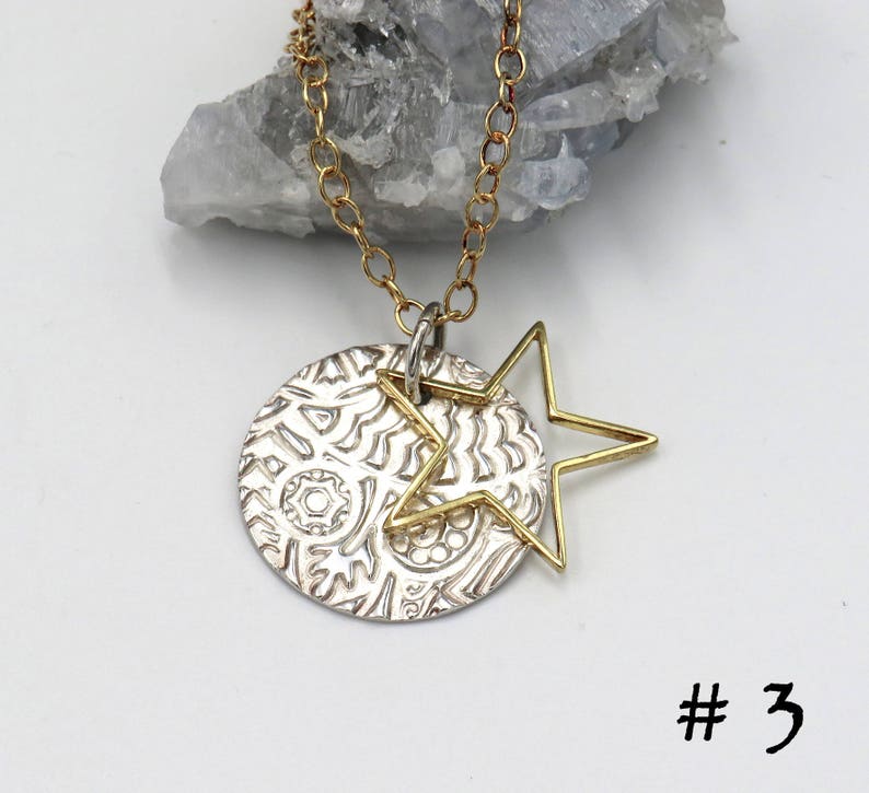 Double-layered silver pendant Star Talers choose from four designs! gold-plated sterling silver fine silver 999