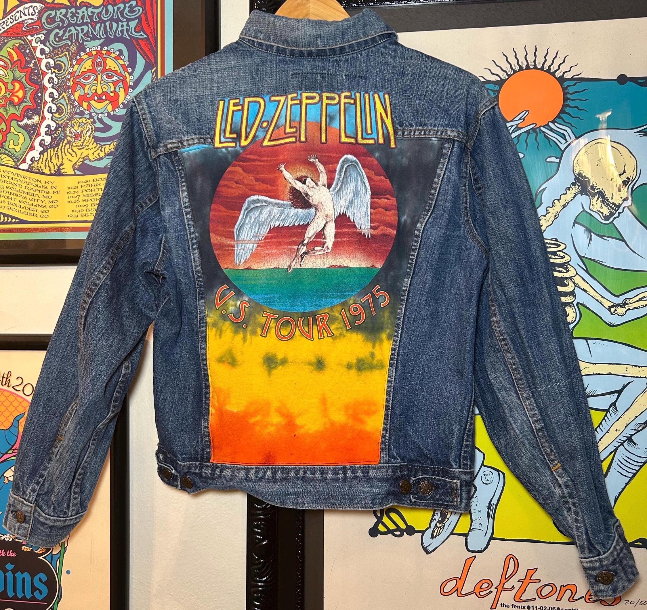 Led Zeppelin Leather Jacket - Etsy UK