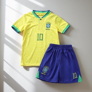 Brazil Pele #10 Jersey, Yellow Home Casa Premium Soccer,Brasil Youth Jersey Neymar Jr Football Jersey,Soccer 2022 Jersey Soccer