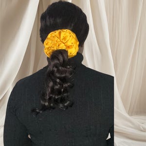 Handmade Rhinestone Scrunchie | Large Bling Hair Accessory for Women – Multiple Colors Available  Red , Blue , White , Black , Gold etc