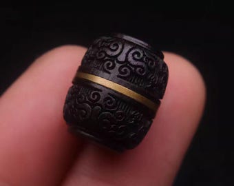 Natural agarwood barrel beads S925 silver gold-plated agarwood barrel beads accessories, DIY bracelet necklace agarwood beads accessories