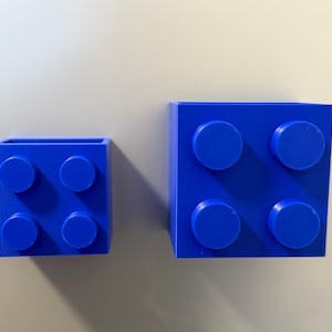 Magnetic storage box in a building block design | LEGO-inspired | 3D-printed pen holder & kitchen organizer | Refrigerator magnetic box Dunkelblau