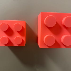 Magnetic storage box in a building block design | LEGO-inspired | 3D-printed pen holder & kitchen organizer | Refrigerator magnetic box Pink