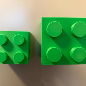 Magnetic storage box in a building block design | LEGO-inspired | 3D-printed pen holder & kitchen organizer | Refrigerator magnetic box Hellgrün