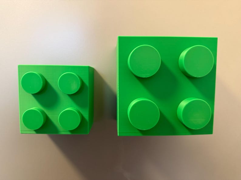 Magnetic storage box in a building block design | LEGO-inspired | 3D-printed pen holder & kitchen organizer | Refrigerator magnetic box Hellgrün