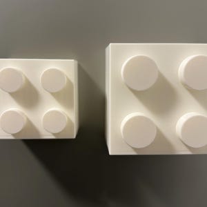 Magnetic storage box in a building block design | LEGO-inspired | 3D-printed pen holder & kitchen organizer | Refrigerator magnetic box White