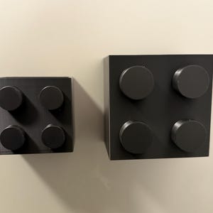 Magnetic storage box in a building block design | LEGO-inspired | 3D-printed pen holder & kitchen organizer | Refrigerator magnetic box Black