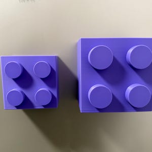 Magnetic storage box in a building block design | LEGO-inspired | 3D-printed pen holder & kitchen organizer | Refrigerator magnetic box Purple