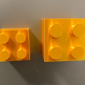 Magnetic storage box in a building block design | LEGO-inspired | 3D-printed pen holder & kitchen organizer | Refrigerator magnetic box Gold