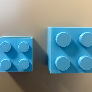Magnetic storage box in a building block design | LEGO-inspired | 3D-printed pen holder & kitchen organizer | Refrigerator magnetic box Leuchtend Blau