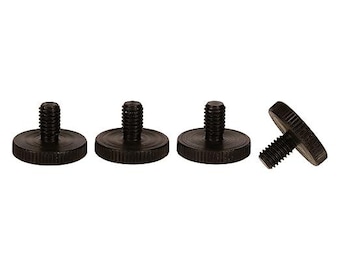 Tornillos moleteados de mariposa / Acero ennegrecido / M6 x 10 mm / Cabeza de 20 mm / Juego de 4