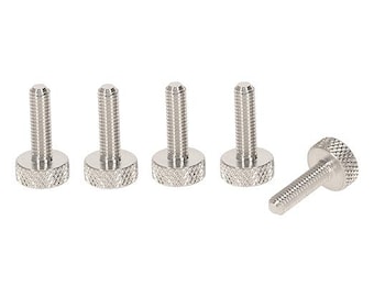 Tornillos moleteados planos de aluminio M3 x 15 mm, juego de 5