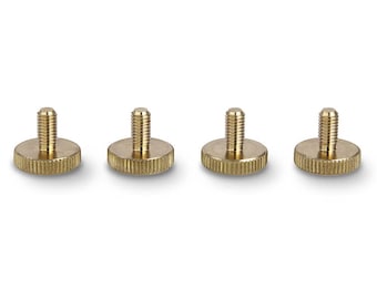 Knurled Thumb Screws M5 x 10 mm | Ø16 mm Head | Solid Brass | Set of 4 | Made in EU