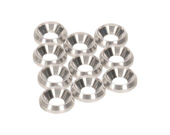 Countersunk Washers | Aluminium, M4 |10mm Diameter – CNC Turned |Set of 10 Pieces