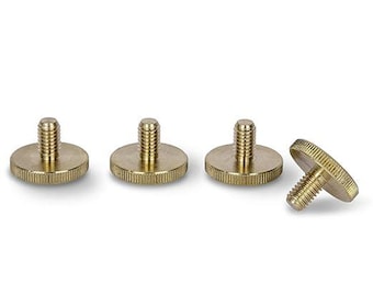 Tornillos de mariposa / Latón / M6 x 10 mm / Cabeza moleteada 20 mm / Juego de 4