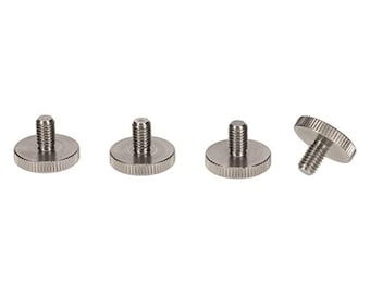 Knurled Thumb Screws | M5 x 10mm | Ø16mm Head | Stainless Steel & Aluminium | Set of 4