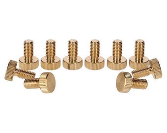 Flache Rändelschrauben | Messing | M5 x 10mm | 10er Set