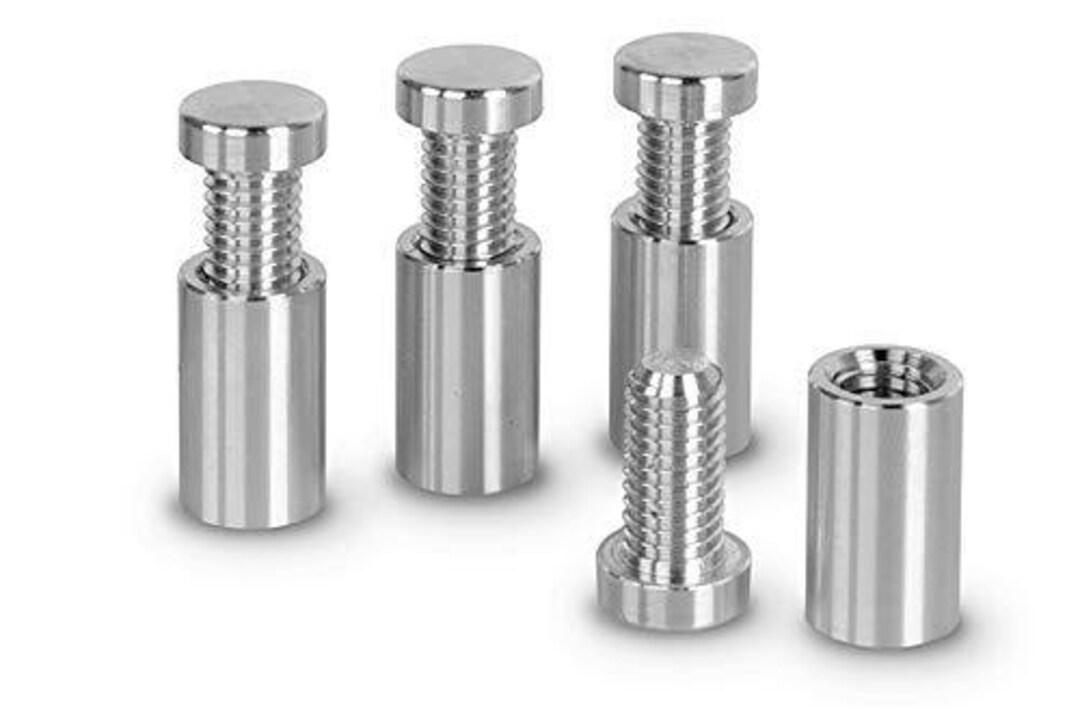 Sign Standoff Wall Mount Fixings | Aluminium | Ø12mm X 20mm | Set of 4 ...