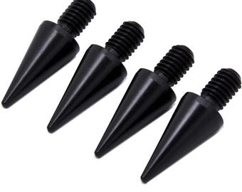 Speaker Spikes | M6 x 10mm | Black Aluminium | Set of 4