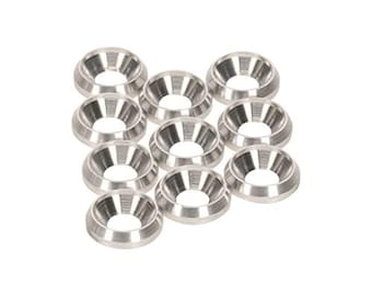 Countersunk Washers |Aluminium, M3 – 8mm Ø | CNC TURNED Solid Metal | 10 pcs