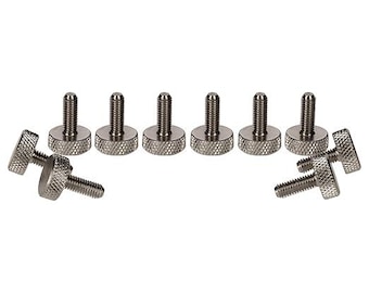 Thumb Screws | M3 x 10mm | Flat Knurled Head | Stainless Steel AISI 303 | Set of 10