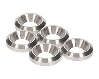 Countersunk  Washers | Aluminium | 16mm Outer Diameter, 6mm Inner Diameter, 4mm Thickness | CNC Machined | Set of 5
