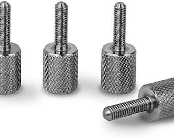Tornillos moleteados de mariposa / Acero inoxidable / M3,5 x 12 mm / Hexagonal / Juego de 4
