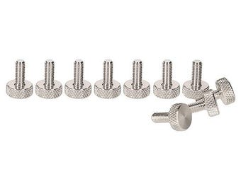Thumb Screws | M3 x 10mm | Aluminium 6082 | Flat Knurled Head Ø10mm | Set of 10 | CNC Precision