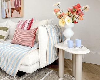 Elegant Handwoven Cotton Throw Blanket | Artisan Craftsmanship at Its Finest | Bedding or Sofa