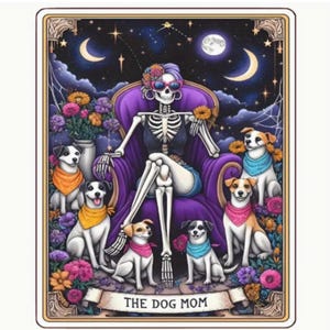 Diamond Art Kit - "The Dog Mom" Skeleton Cartoon Diamond Painting Kit Arts Craft,DIY,Decor