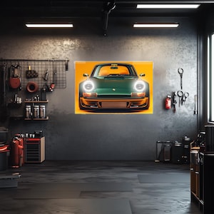Letrero iluminado para automóvil, letrero de luz de neón para automóvil, arte de pared iluminado para automóvil, decoración de pared con luces LED para automóvil, letrero LED para automóvil, letrero de neón para garaje, arte de pintura de neón para hombre
