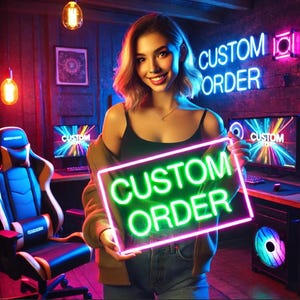 Custom neonreclame – ontwerp je eigen! Aanbetaling voor concept en offerte | 100% restitutiegarantie | Gratis FedEx Express-verzending