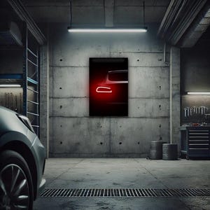 UV-geprint autoneonreclame – LED garage en mancave muurdecoratie | Gratis expresverzending | Cadeau-idee voor automan