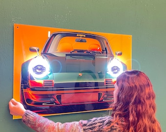 Automotive Neon Lights, Man Cave Gift, Neon Wall Art, Car Neon Sign, Neon Car Siluette, Free Shipiing, Car Led Sing, Car wall art lighted