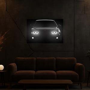 Moderne autoneonmuurkunst – led-uv-plexiglasbord voor woonkamer of mancave | Gratis expresverzending