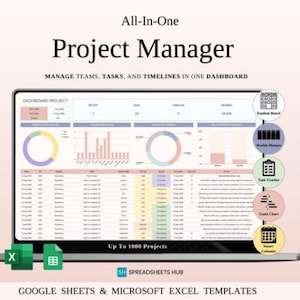 Project Management Spreadsheet Project Task Tracker Google Sheets Excel