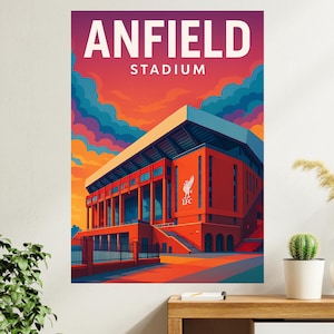Anfield Stadium Wall Art Poster Digital Download Liverpool Football Club A2 A3 A4 A5