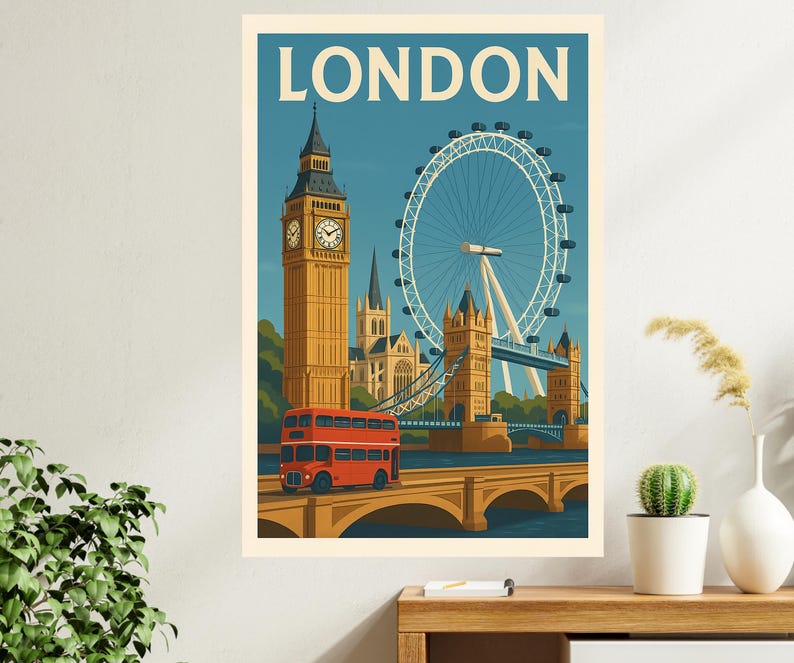 Biglietto Di Natale Olivia Samuel - London Eye E Big Ben, Formato A5, 148x210 Mm, Con Busta C5 Lucida E Sigillabile