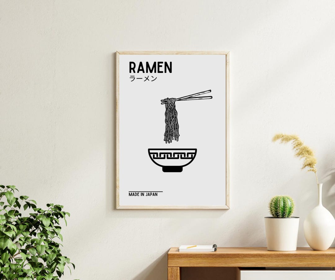 Ramen Instant Noodles Digital Art Print Poster A2 A3 A4 A5 - Etsy