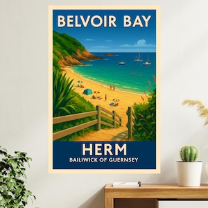 Belvoir Bay, Herm – Digital Download Wall Art | Bailiwick of Guernsey Travel Posters A2 A3 A4 A5