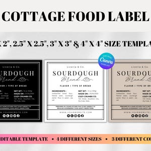 Sourdough Label Template, Cottage Law Bakery Labels, Sourdough Bread Care Tips, Sourdough Ingredient Label, Sourdough Bread Care Card