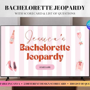 Modèle de jeu jeopardy pour enterrement de vie de jeune fille, modèle powerpoint de jeu jeopardy pour fête nuptiale rose, jeu jeopardy