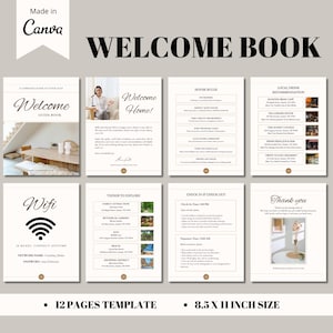 Airbnb Welcome Book Template, Home Guest Guide, Vacation Rental House Manual, Printable Host Binder