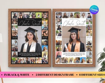 Graduation Photo Collage Template Set, Graduation Welcome Sign, Graduation Party Poster Display, Personalized Graduation Gift, Class of 2025